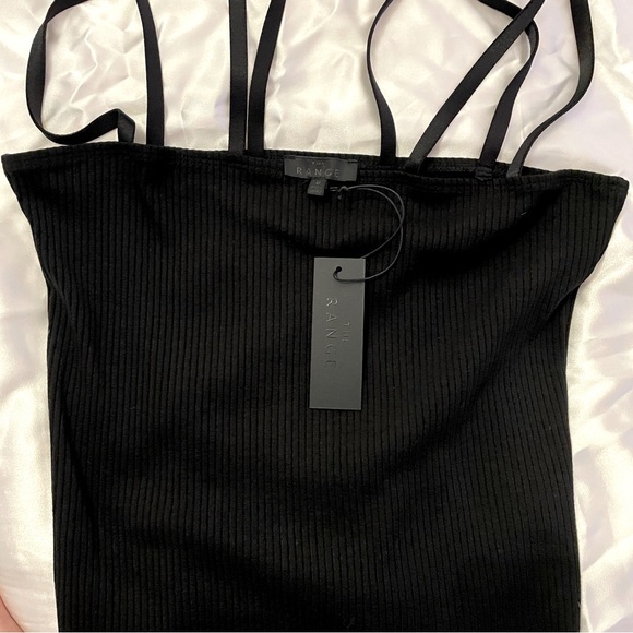 (New with Tags) The Range Black Strappy Top (Medium) - Picture 2 of 5
